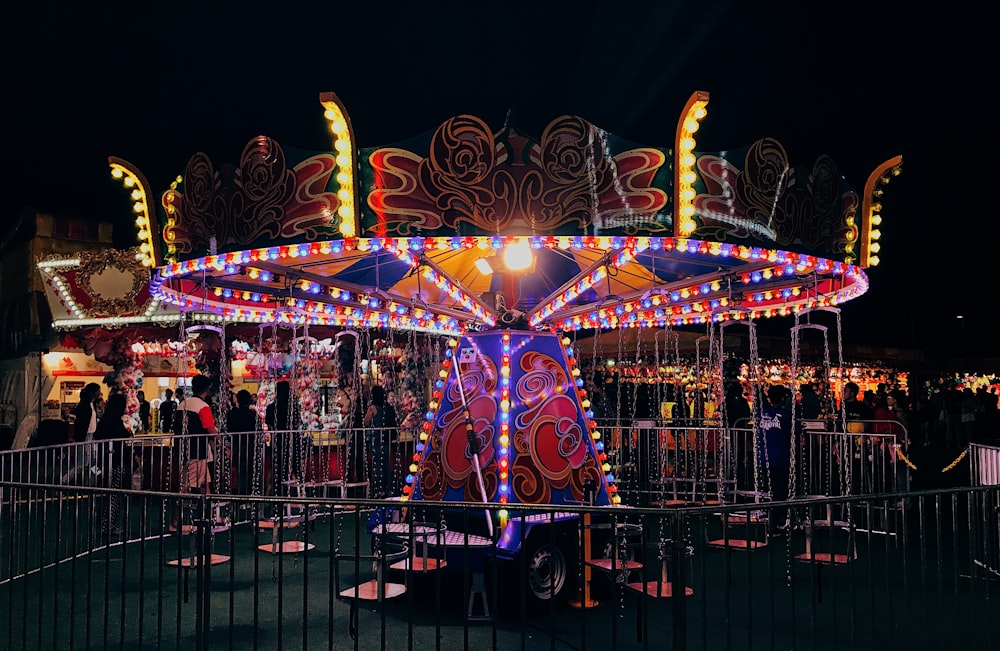 carnival ride at night