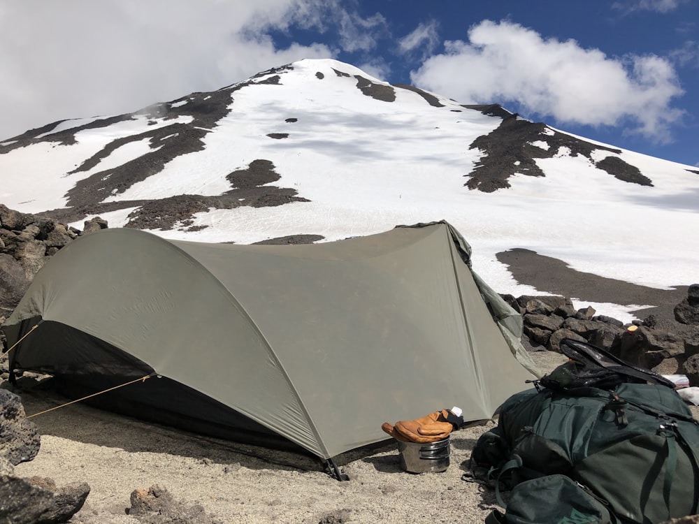 gray dome tent