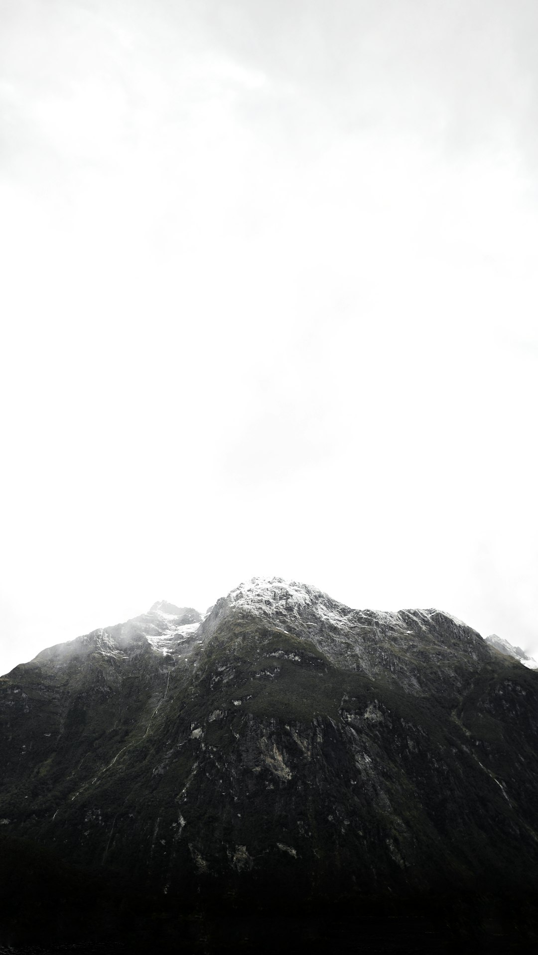 low angle photo of volcano