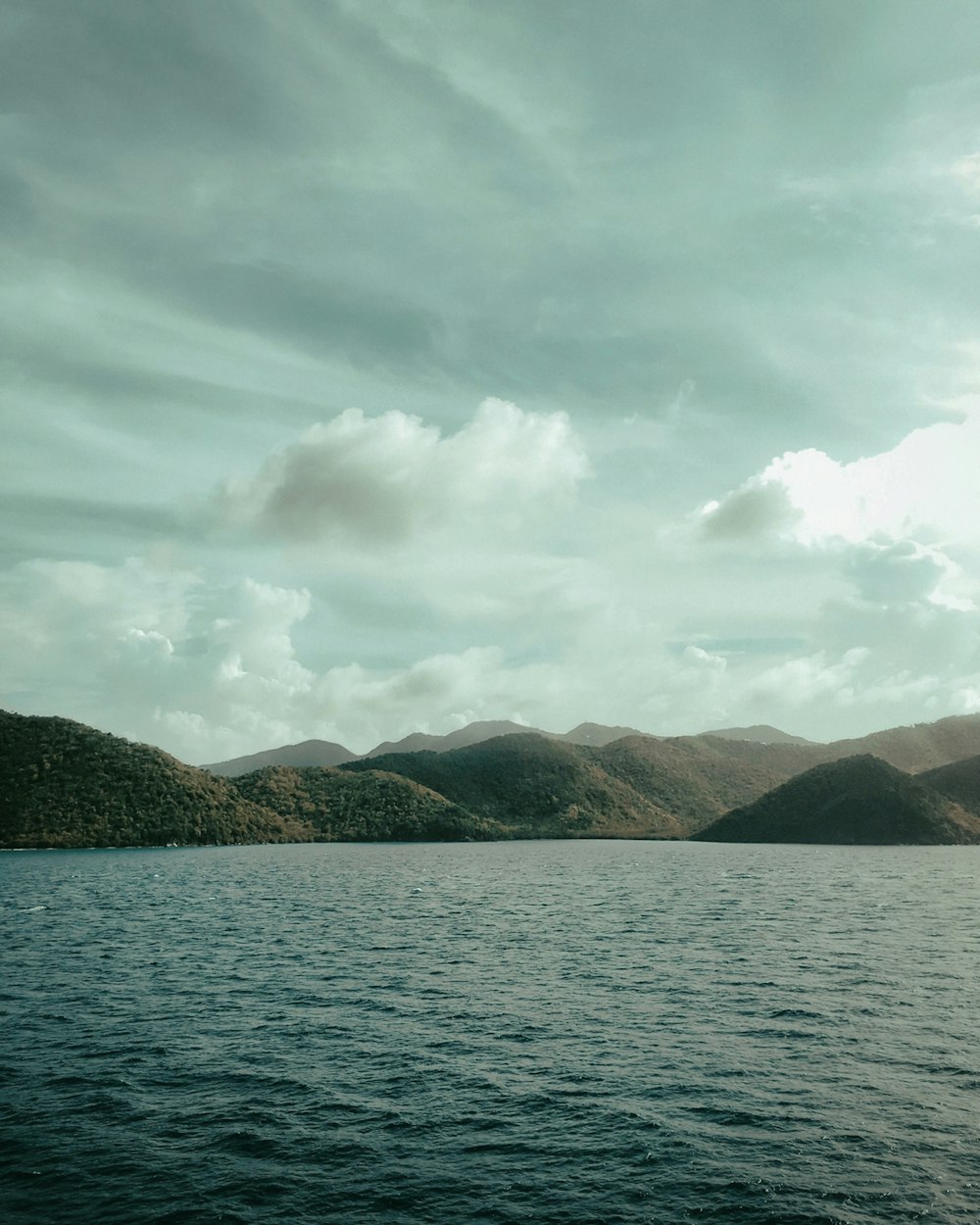 hills near lake