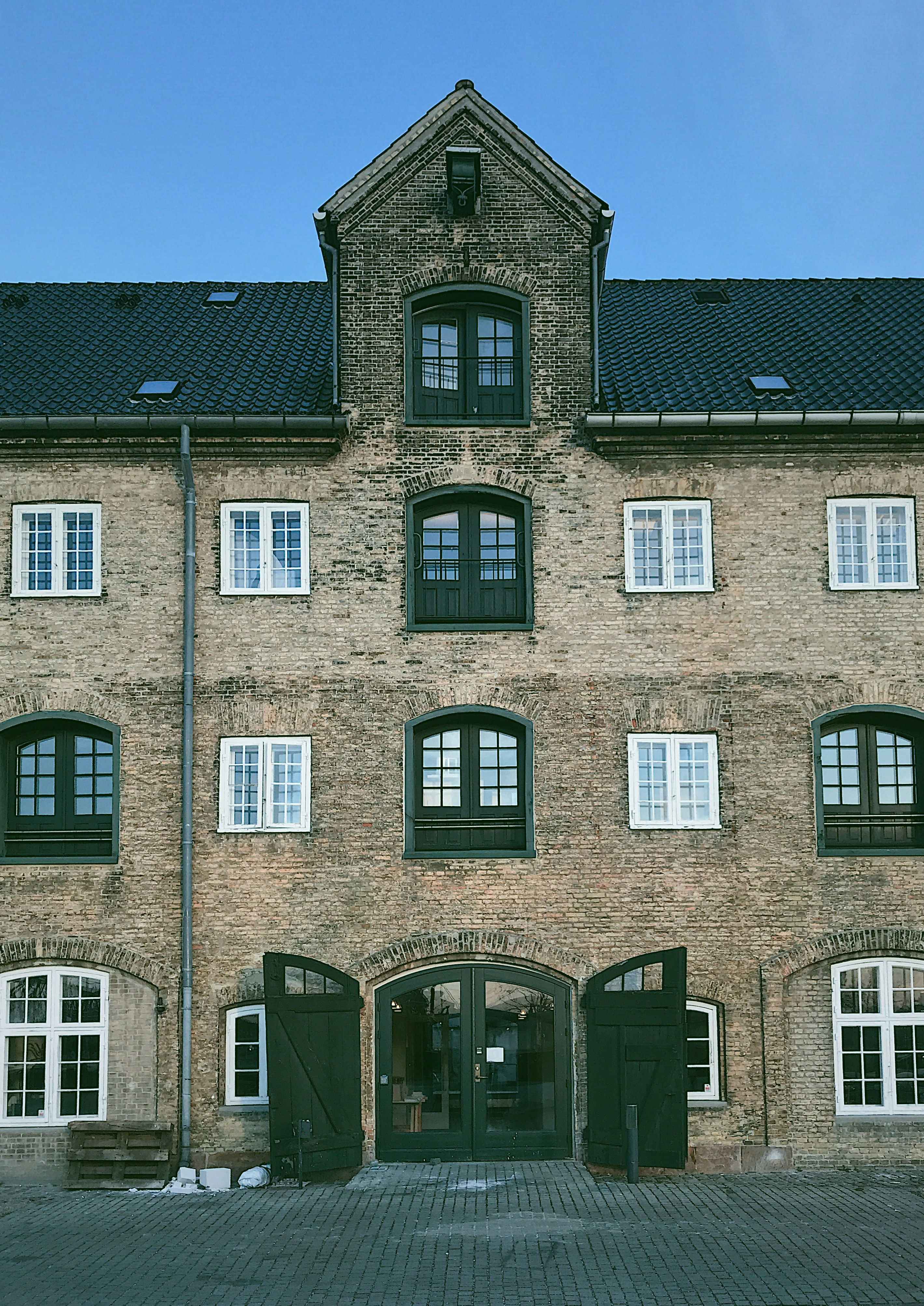 closed building door
