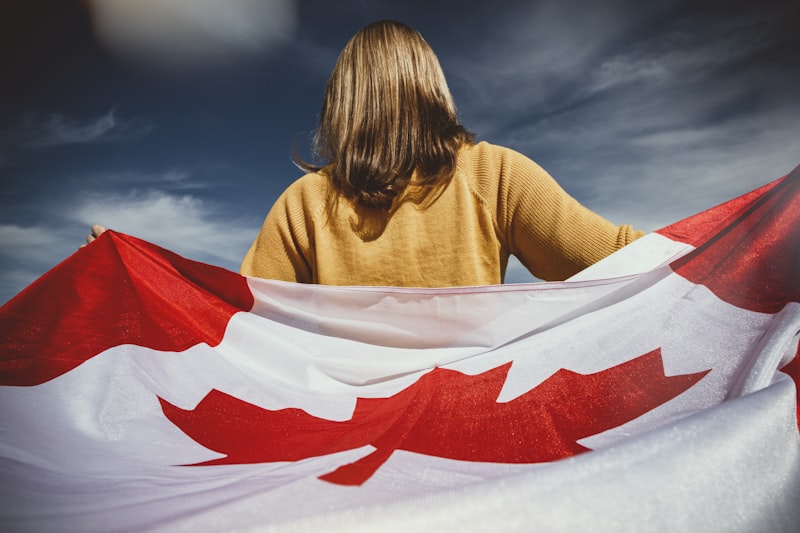 Newcomer celebrating arrival in Canada