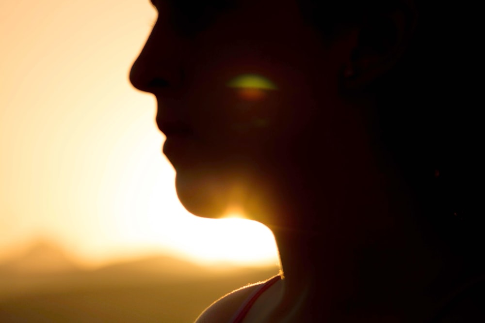 silhouette of person's face