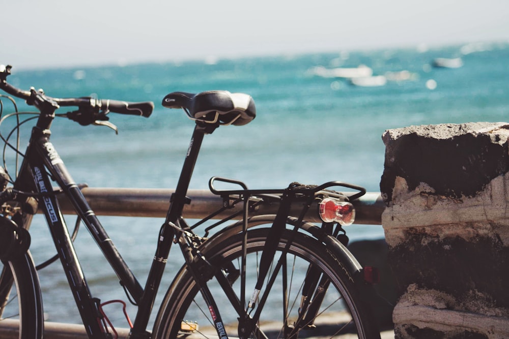 black beach cruiser bike