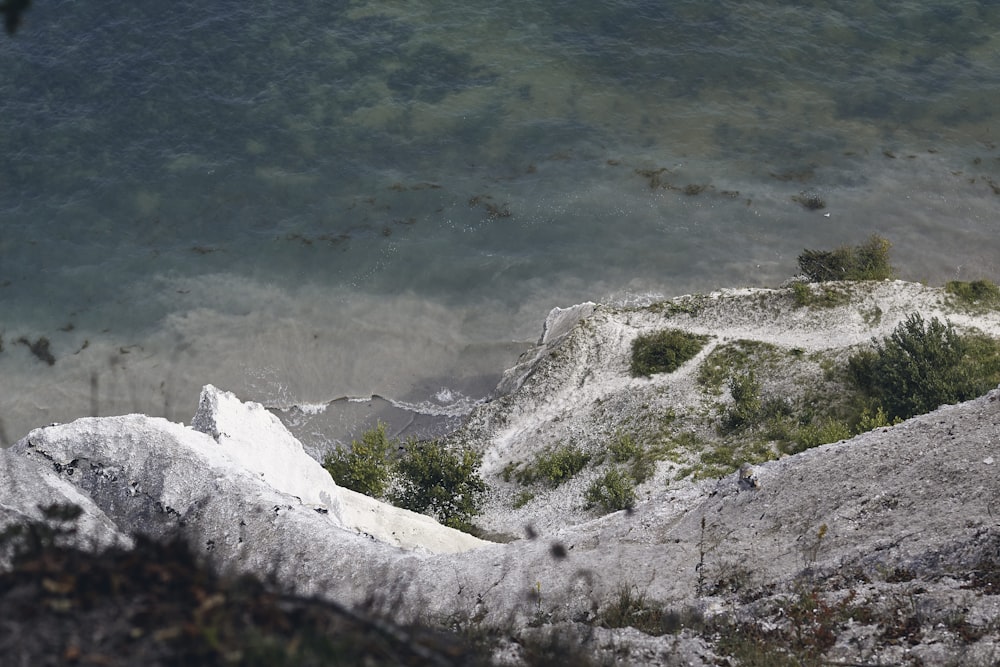 aerial view of seashore