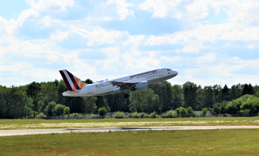 white and purple airplane, 