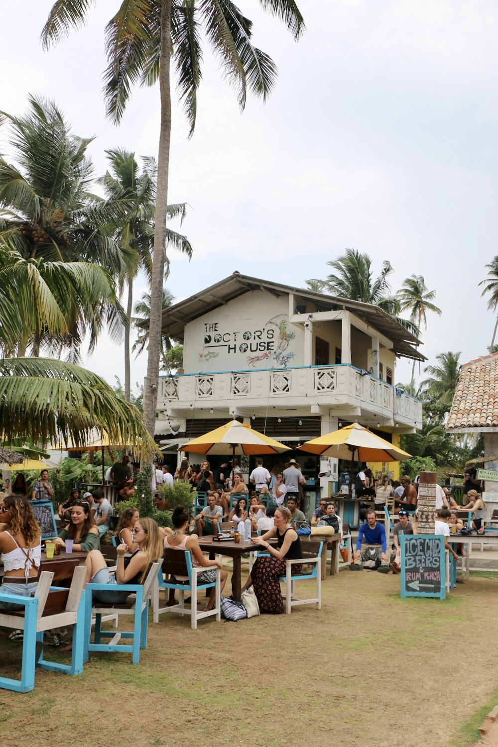 people sitting in front of tables