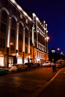 vehicles parked beside building