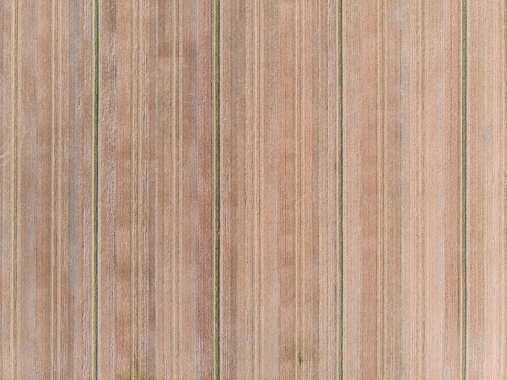 an aerial view of a plowed field