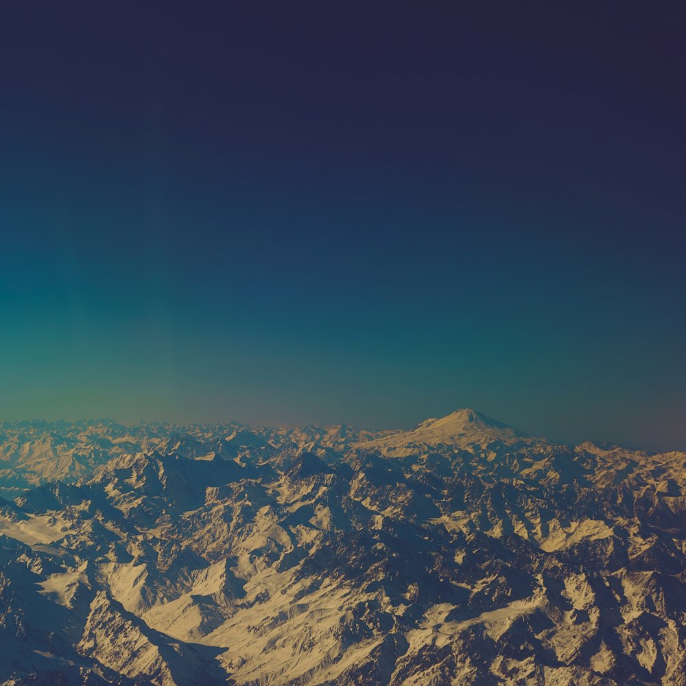 aerial photo of mountain alps