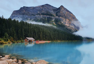 mountain ranges near body of water