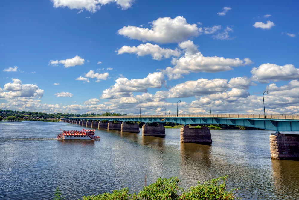 Pont marron et bleu pendant la journée