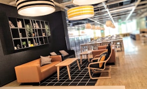 A cozy living area with a modern lounge setup.