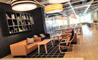 Common lounge area with cozy seating perfect for relaxing or chatting.