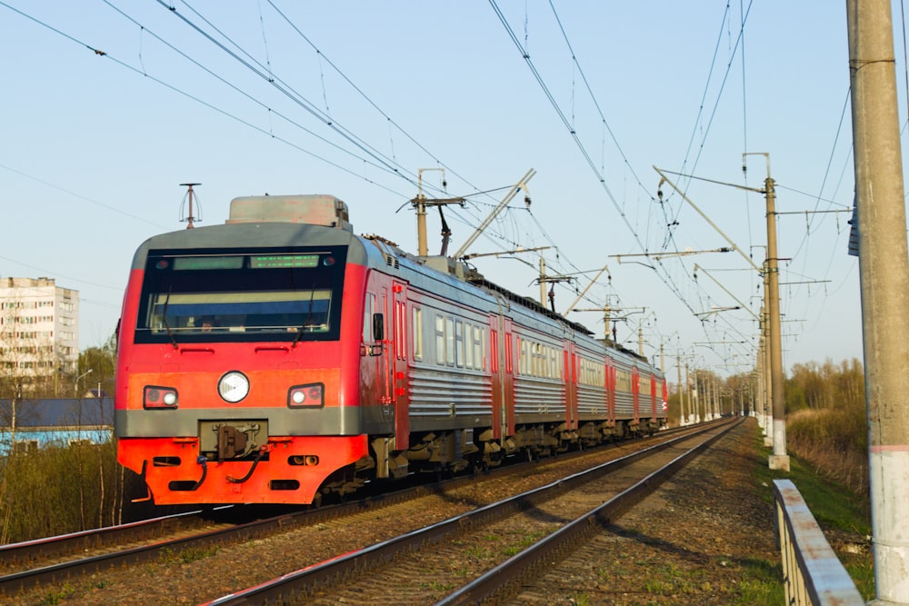 orange and gray train