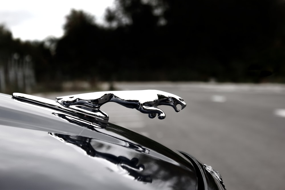 chrome Jaguar hood ornament