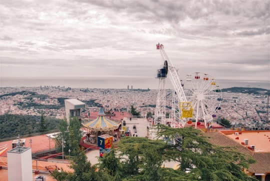 aerial photo of city in Serra de Collserola Natural Park Spain