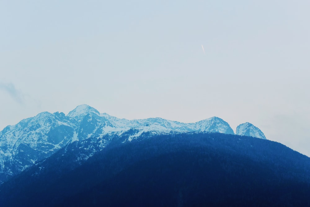 a view of a mountain range from a distance