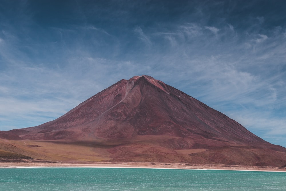 aerial photography of mountain