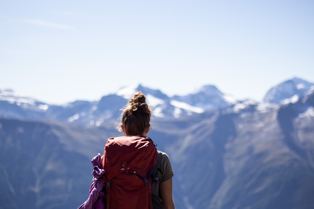 woman near mountain