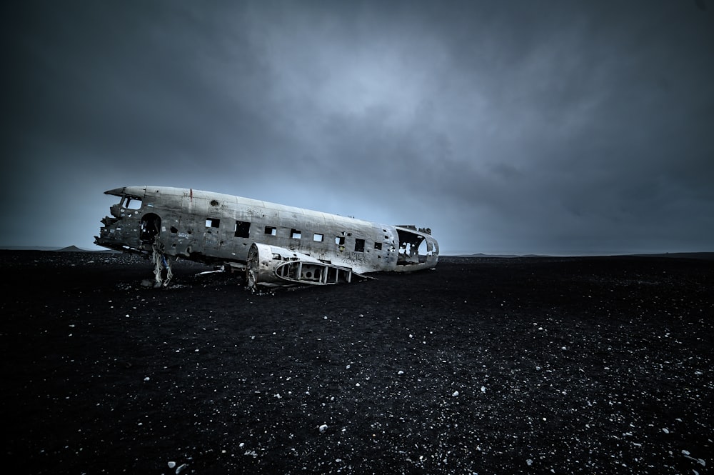 wrecked airplane