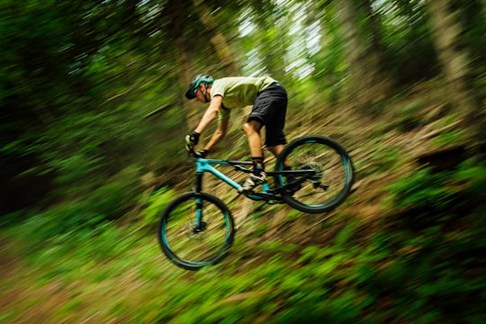 man riding bicycle in Sussex Canada