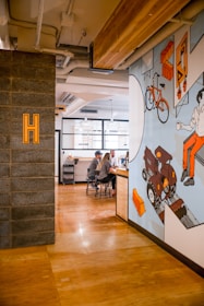 people sitting inside building interior