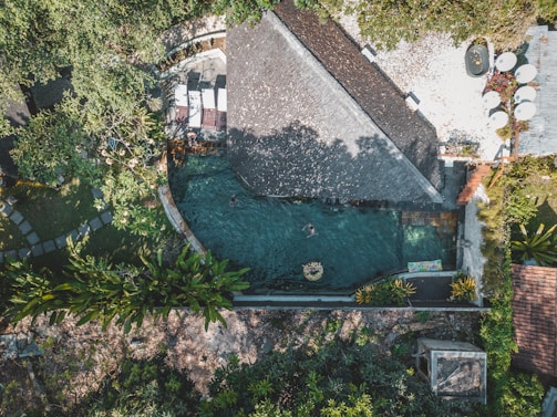 aerial photo of house