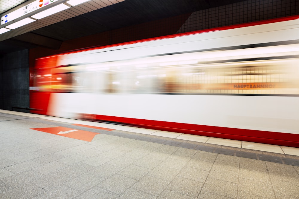 time lapse photography of train