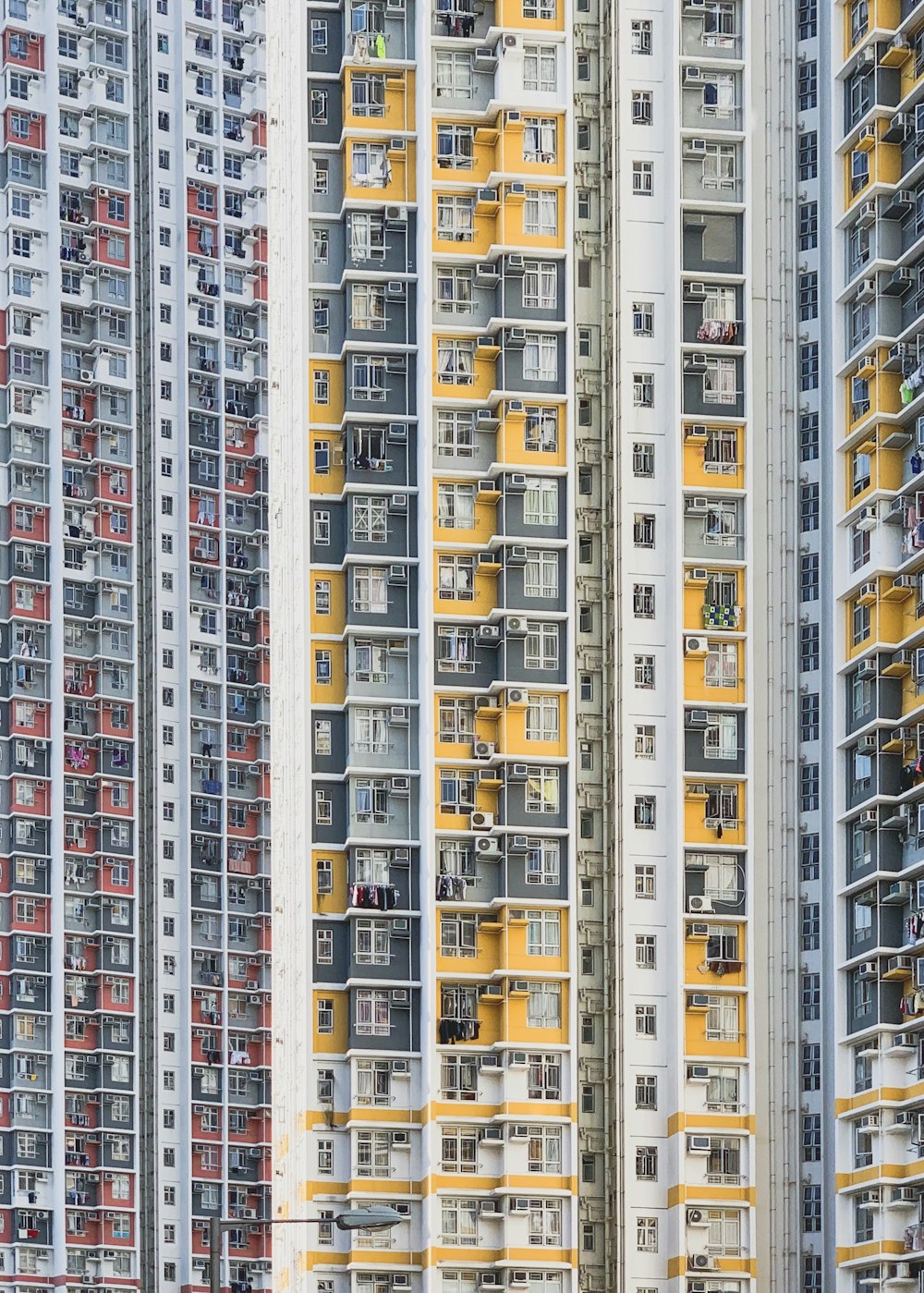 white, yellow, and red building