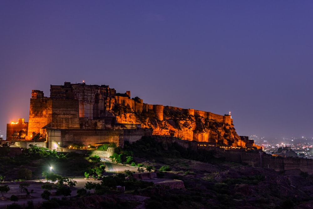 hill during nighttime