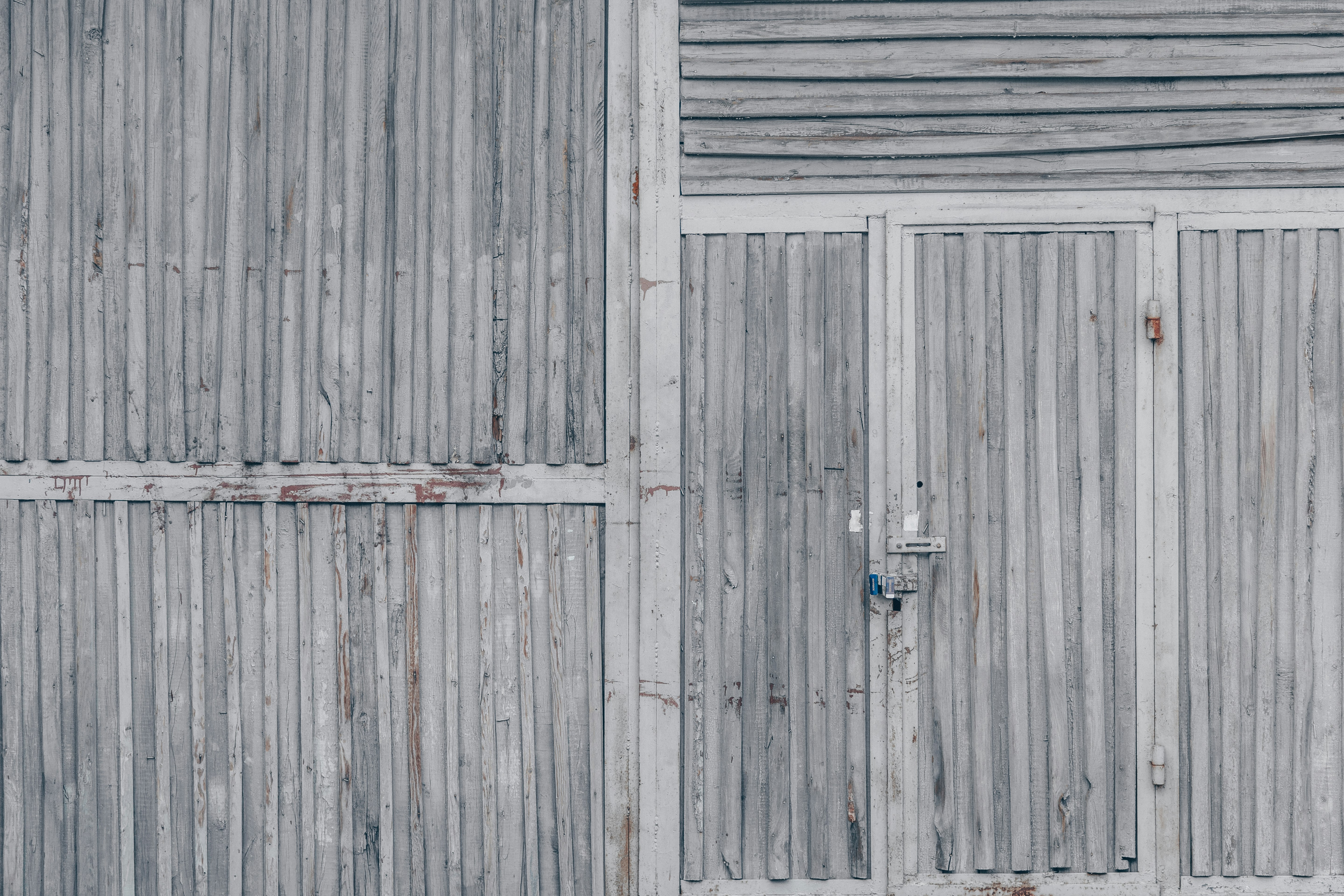 gray wooden door that is close