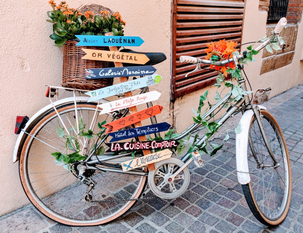 white bicycle