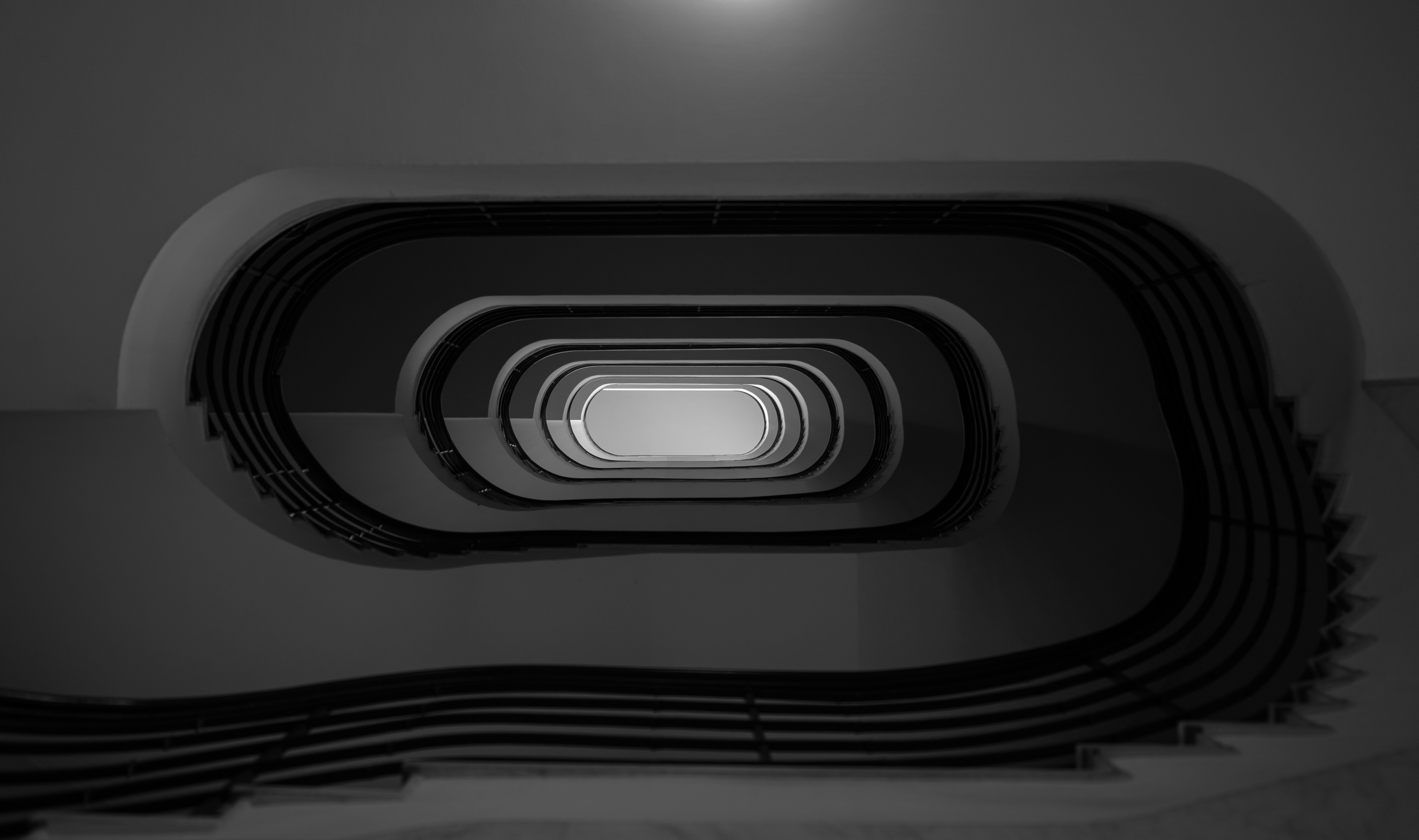 high-angle photography of stairs