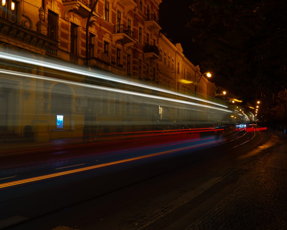 time lapse photography of building during night time