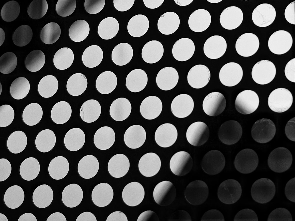 black and white polka-dot wallpaper