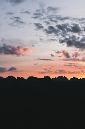 A scenic view of the Colorado mountains at sunset.