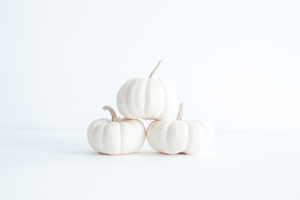 three white squash