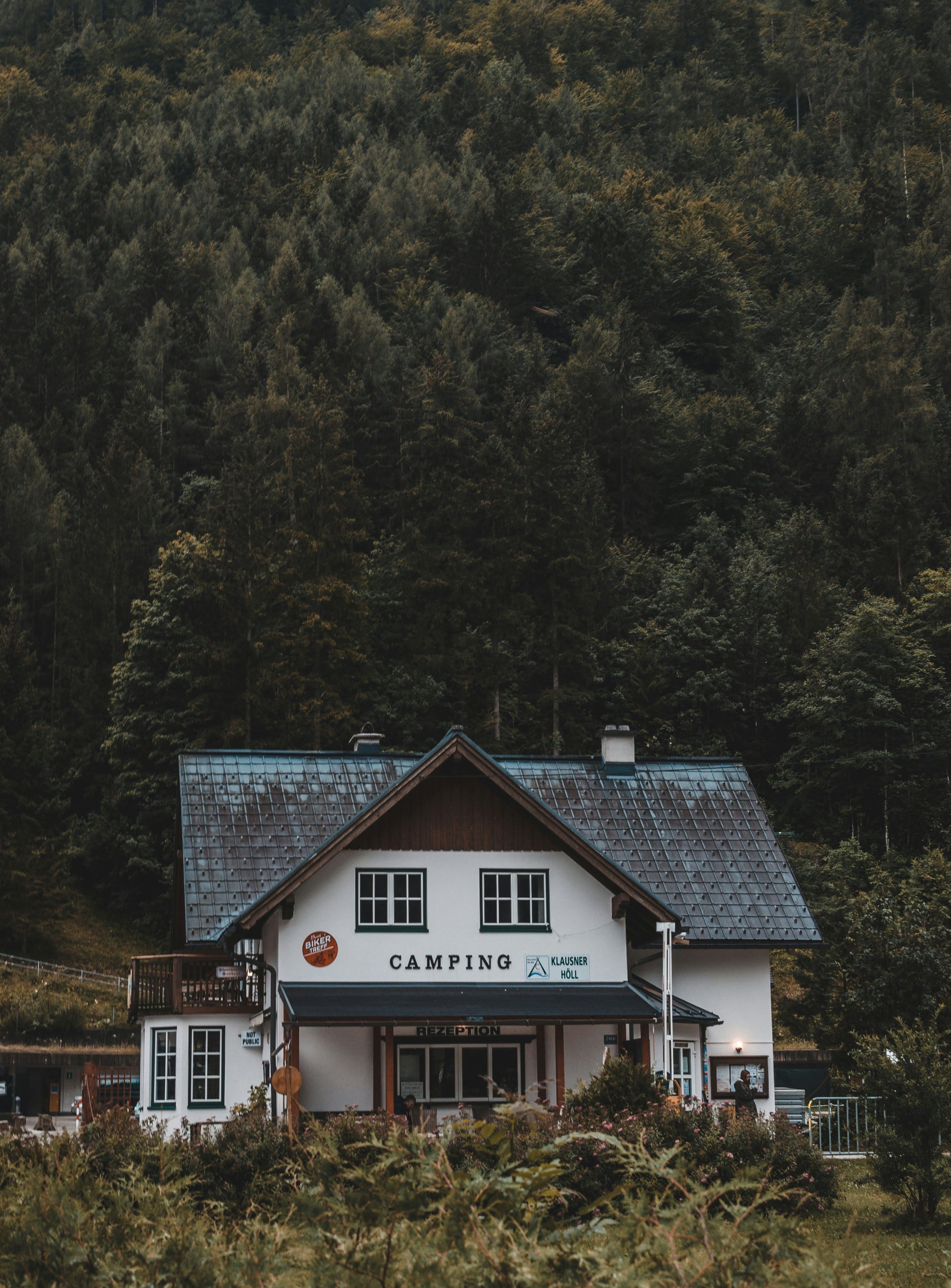 white and brown house
