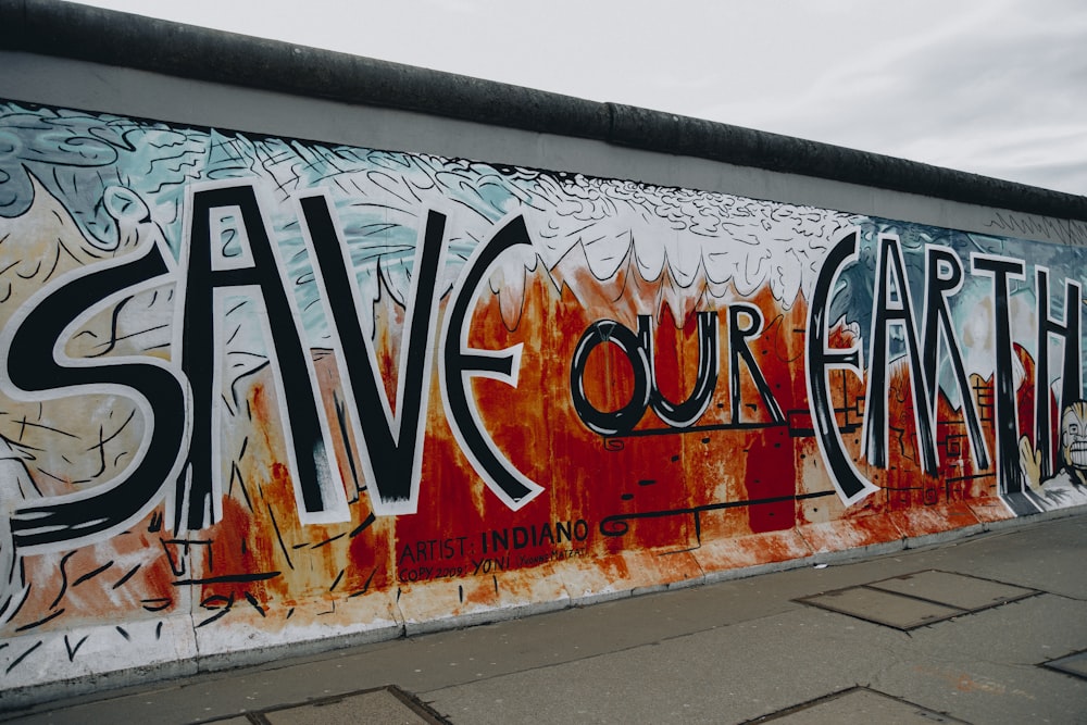 save our eart wall mural