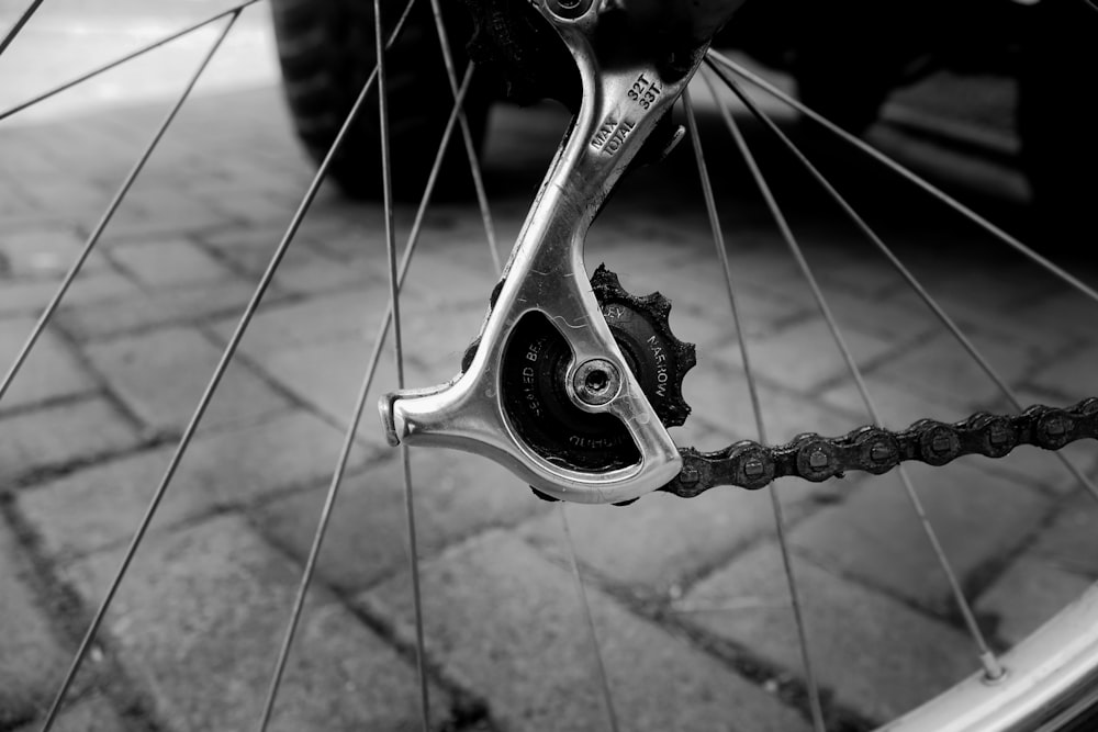 parked bike near car