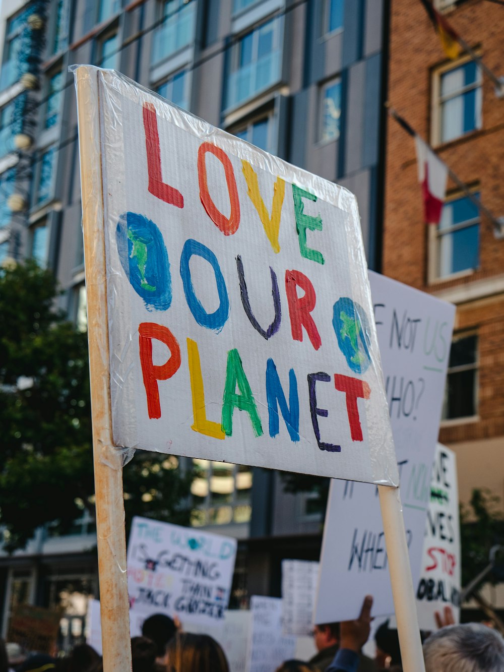 love our planet signage