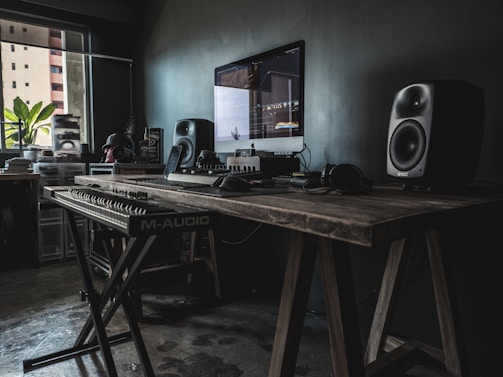 brown wooden table