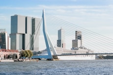 white cruise ship on calm body of water