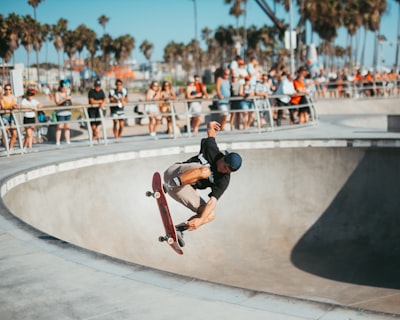 man riding skateboard sports google meet background