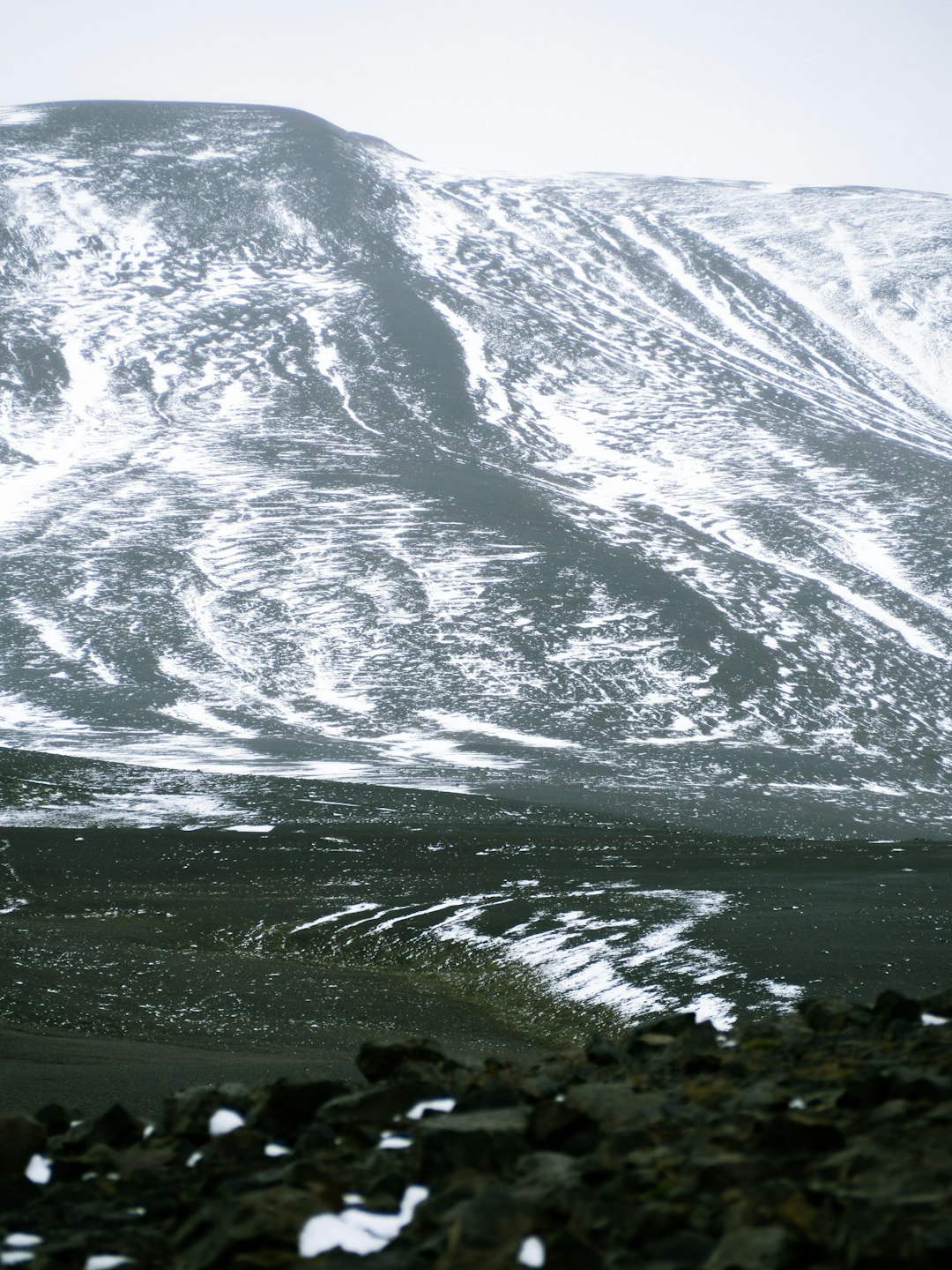 mountain covered with snow