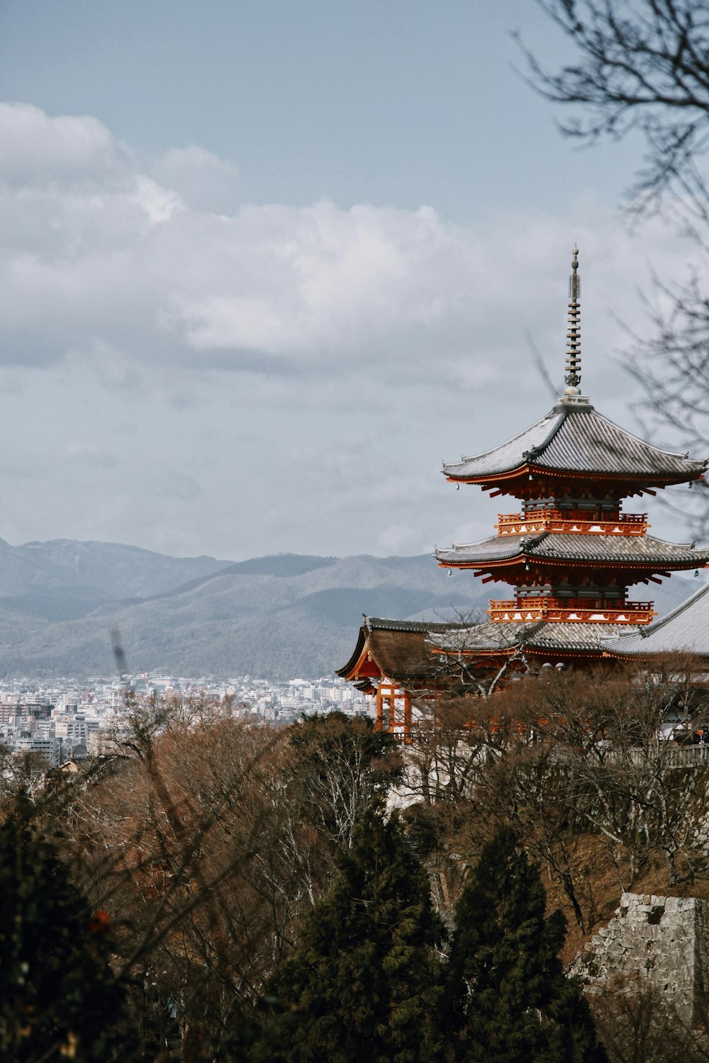 pagoda near trees