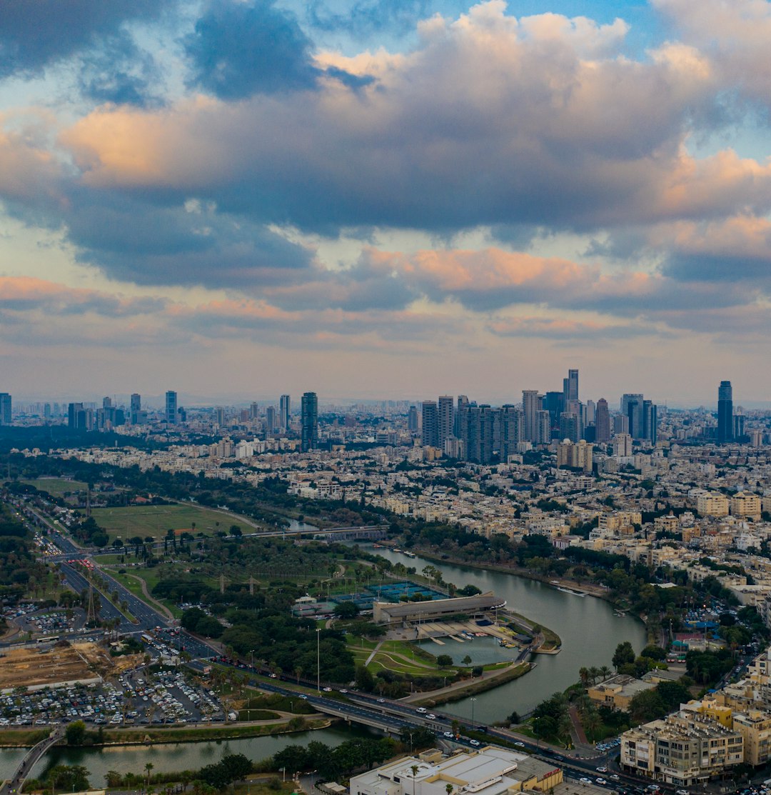 aerial photo of city