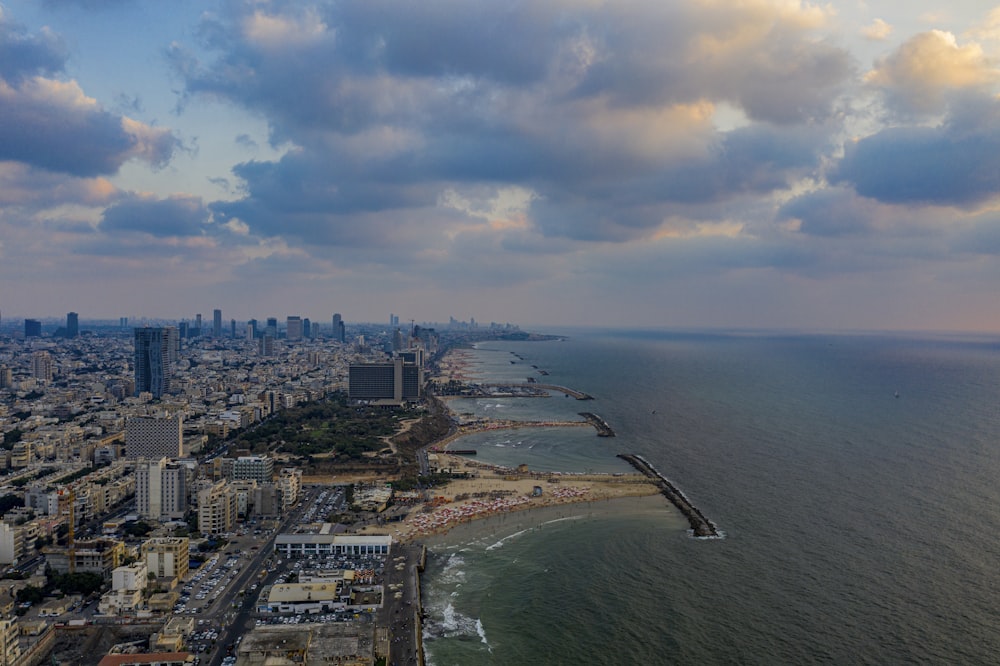 aerial photo of city