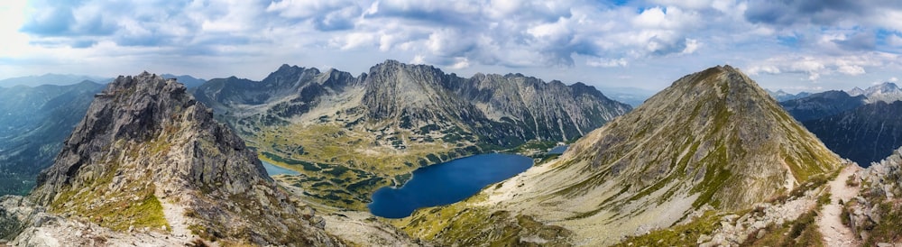 aerial photography of brown mountain